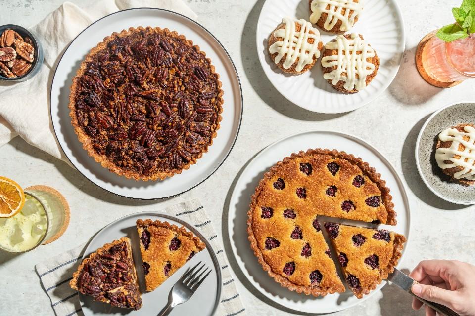 Pecan Tart, Olive Oil Cake, Frangipane Tart