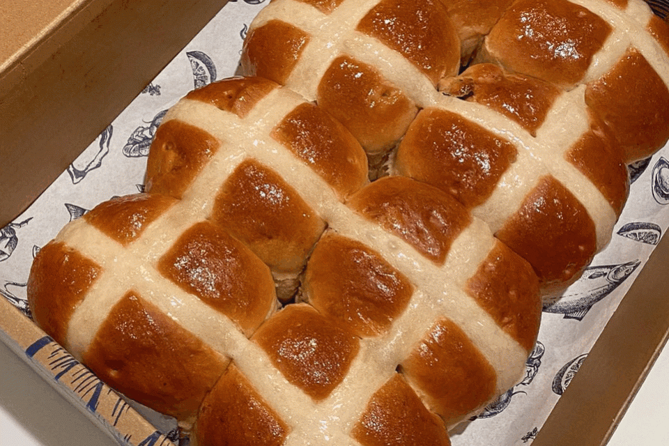 Hot Cross Buns Greenwood Fish Market’s Quayside Isle outlet