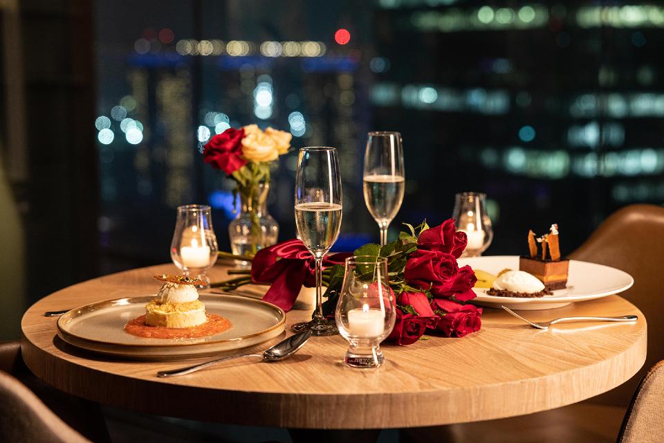 Indulge in an enchanting Valentine's Day celebration at Artemis Grill & Sky Bar with a bespoke four-course menu crafted by Executive Chef Oliver Hyde.