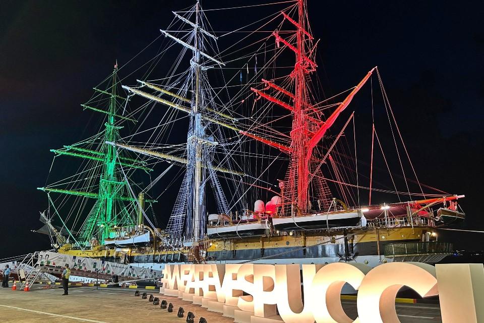 Farewell Singapore as Italy’s Vespucci Sets Sail for Indonesia