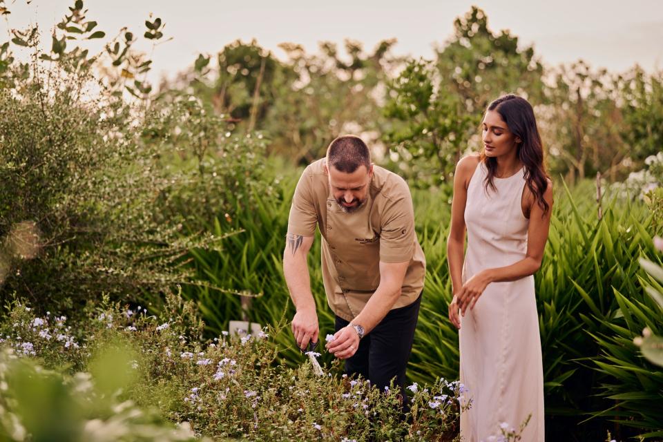 Shirodhara treatment on Vichy Shower Bed