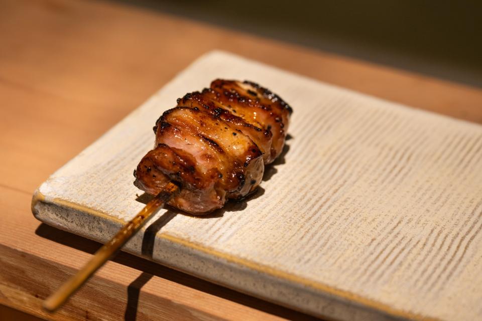 Chicken yakitori at Torimitsu
