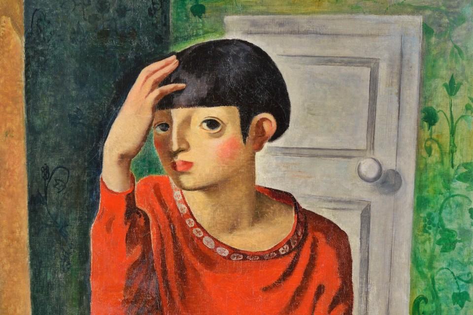 Itakulla Kanae. Woman in Red Dress. 1929. Oil on canvas, 116 × 80.3 cm. Collection of Matsudo City Board of Education