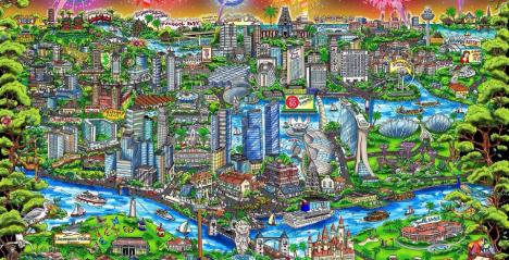 Bruno Gallery Charles Fazzino Singapore (Night)