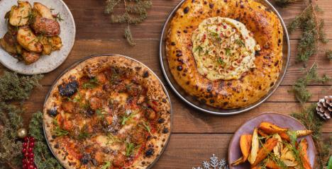 Baked Camembert Wreath and Meatball & Cranberry Pizza