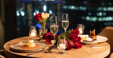 Indulge in an enchanting Valentine's Day celebration at Artemis Grill & Sky Bar with a bespoke four-course menu crafted by Executive Chef Oliver Hyde.