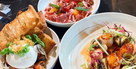 Starters from dining menu at Atlas, Singapore