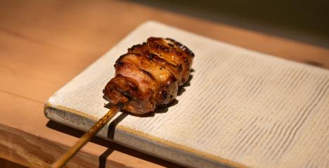 Chicken yakitori at Torimitsu
