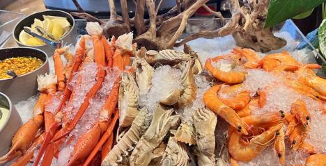 Seafood on ice