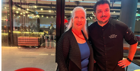 Chef Lluc Brossa Argany and Joanne Flinn at Pura Brasa PLQ